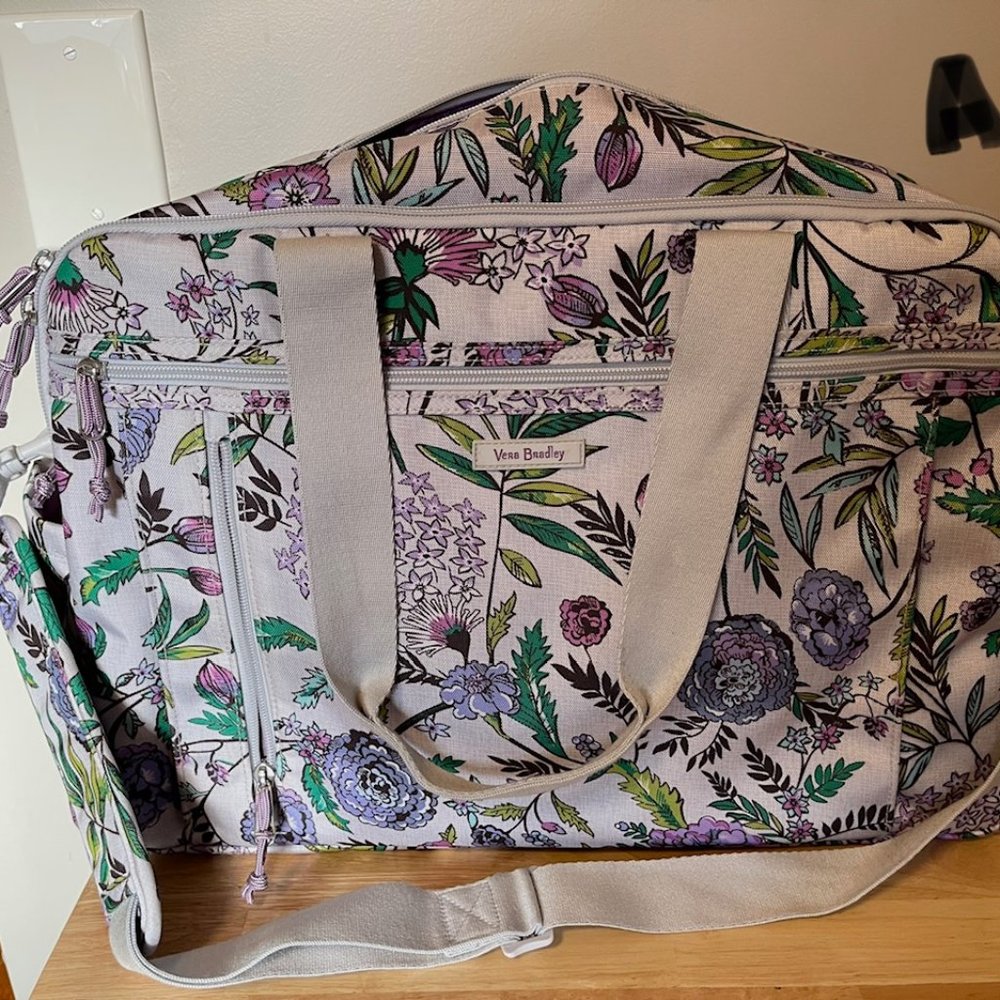 Vera Bradley Lighten Up Weekender in Lavender Botanical